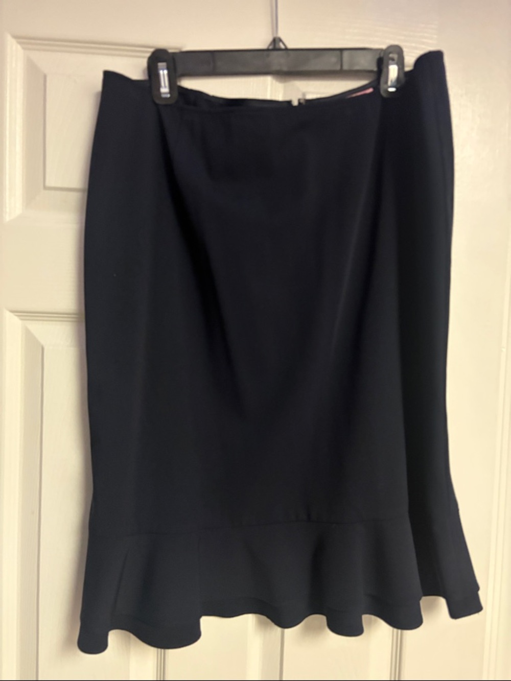 Classic Black Ruffle-Hem Women's Skirt